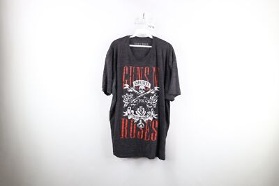 Retro Mens 2XL Distressed Appetite for Destruction Guns N Roses Band T-Shirt