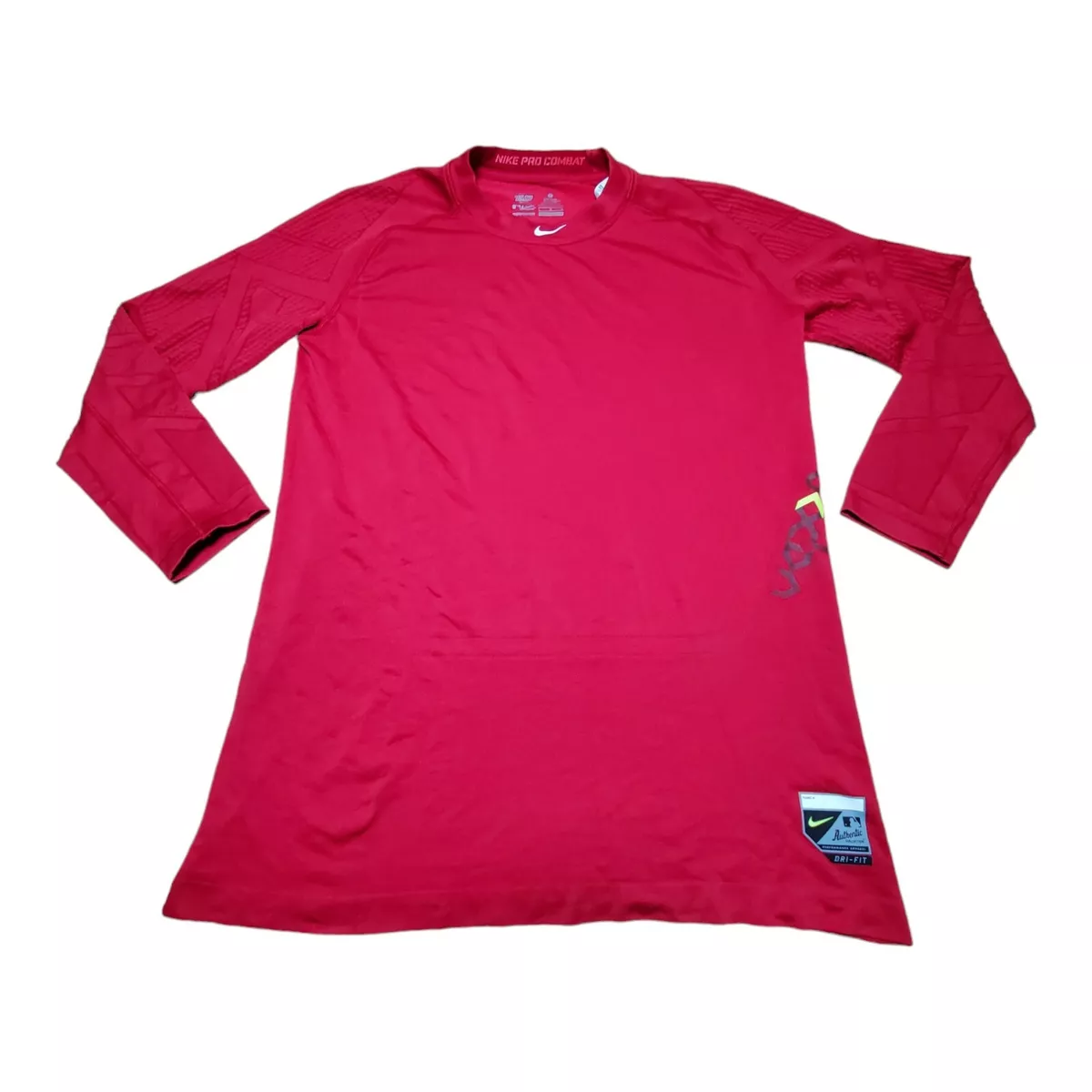 Nike pro combat dri fit fitted long sleeve shirt store