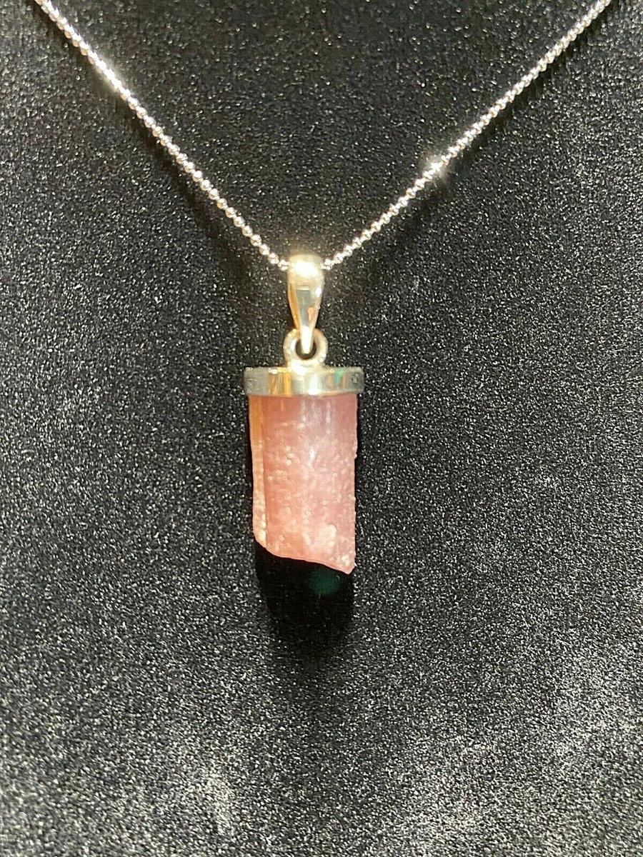 Pink tourmaline crystal best sale necklace