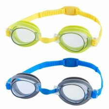 NEW 2 Pack - Speedo Kids' Splasher Goggles, ages 3-8, Blue / Yellow