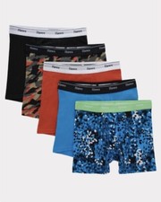 Hanes BOYS Boxer Briefs 5 Pack Tagless Assorted Colors sz Large