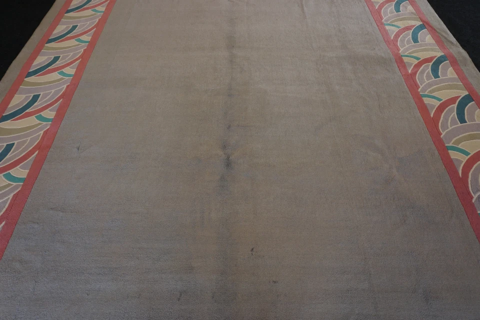 Seidenteppich China 354 x 250 cm Orient Design Teppich Silber Grau Handgeknüpft - Bild 4 von 4