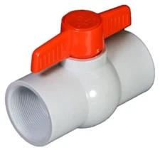 NDS 1-1/2" Slip x Slip PVC Ball Valve, 150 PSI, Schedule 40, T-Handle
