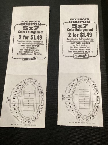 1975 Nov 22 Birmingham Vulcans v San Antonio Wings WFL Football Ticket Pair  - Picture 4 of 4