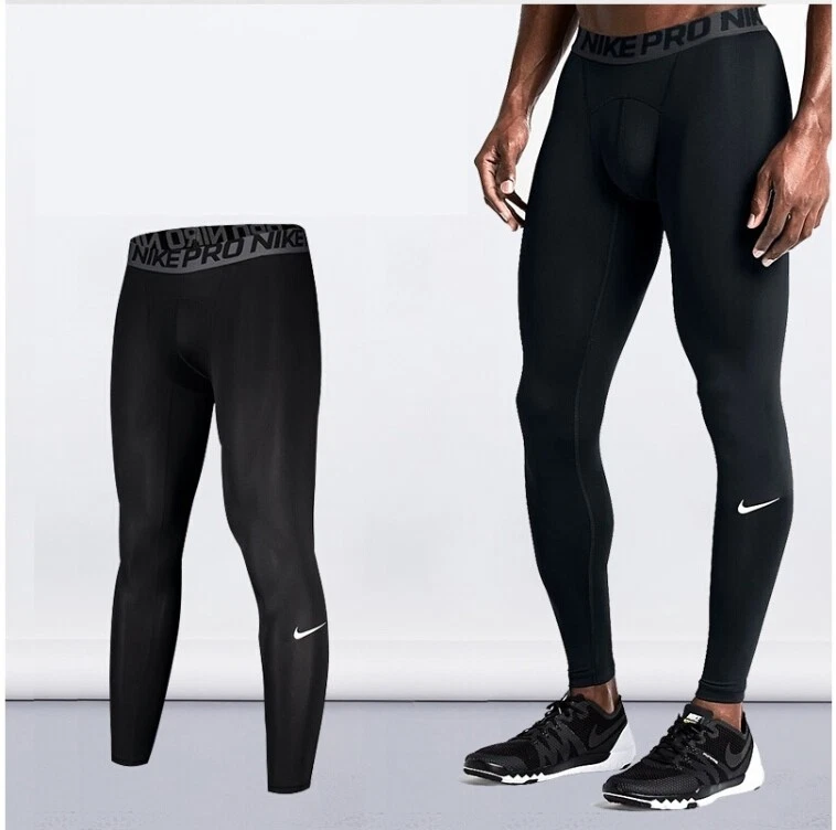 Nike pro cool men's compression training tights 703098-010 Black