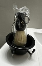 3 PC MEN'S SHAVING SET HAND MADE SHAVING BRUSH, HIGH GRADE SHAVING CUP  STAND