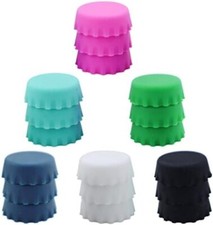 18-Pack Silicone Bottle Caps Reusable Colorful Lids for Beer, Soda Wine Botter