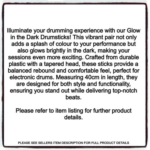 Glow In The Dark DRUM STICKS 5B GREEN Brand New - Bild 5 von 7