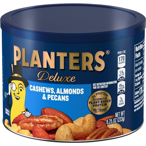 Planters Select Cashews Almonds & Pecans Nut Mix, 8.25 oz Canister Free shipping - Picture 2 of 5