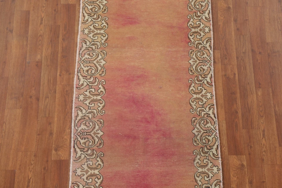 Bordered Traditional 13 ft. Long Narrow Runner Rug Wool Hand-knotted 2x13 - Image 4 of 4