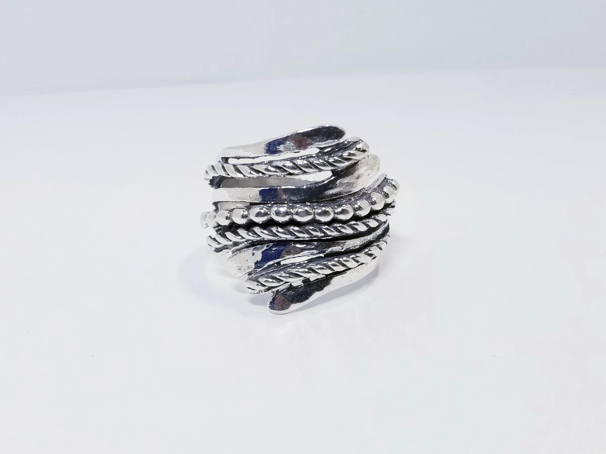 Grace Heart Sterling Silver Textured Ring sz 7.5 eBay