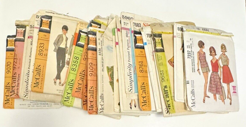 Lot 24 Vintage 60er Jahre Handarbeit Schnittmuster ungeprüft vorgeschnitten Simplicity McCalls