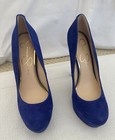 Jessica Simpson Faux Suede Cobalt Blue Stiletto Heels/shoes Size 8.5 38.5 — photo 5