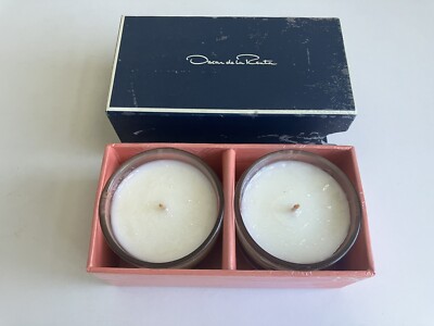 Oscar De La Renta LIVE IN LOVE Candle Votive Set Of 2