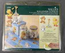 Wallies 12968 Little Suzy's Zoo 25 Wallpaper Cutouts Bunny Bear Giraffe Duck