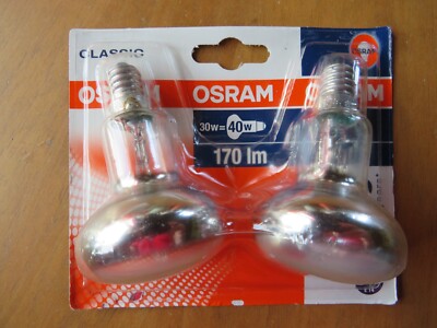 2 STÜCK OSRAM CLASSIC HALOGEN 64542 R50 E14 30W (40W) REFLEKTORLAMPE DIMMBAR !