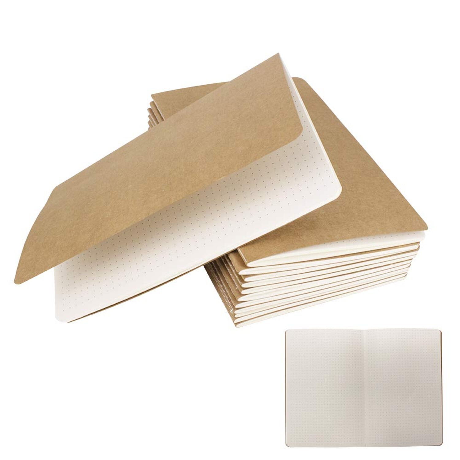 A5 Dot Grid Notebook 12-Pack – 8.25x5.5 Inches Journal Paper