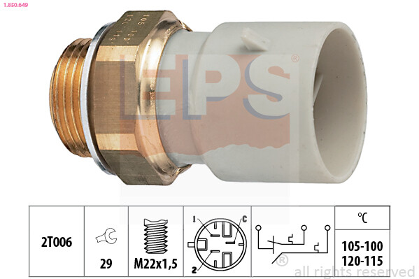 1.850.649 EPS Temperature Switch, radiator fan for OPEL,VAUXHALL