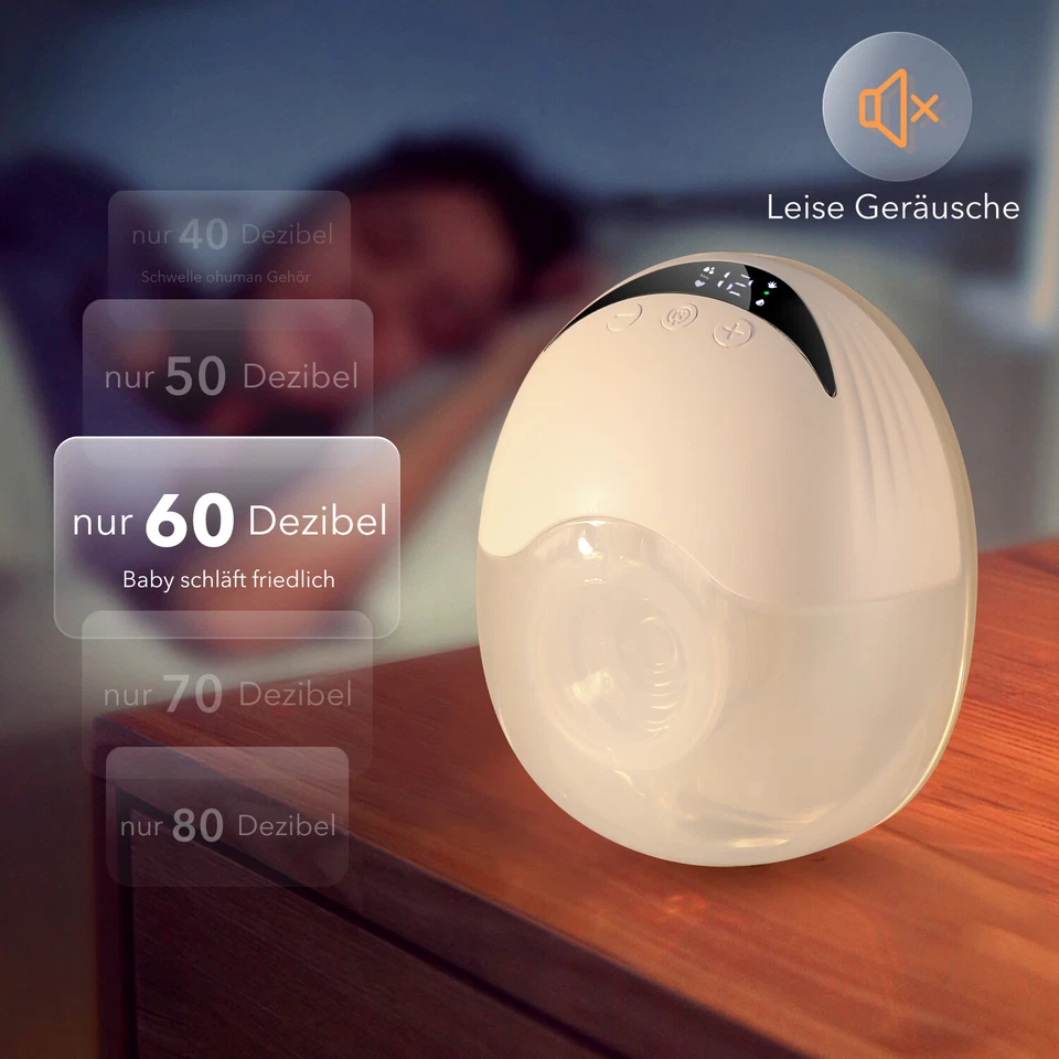Handfreie Milchpumpe 4 Modi 12 Stufen Tragbare LED elektrische Milchpumpe - Bild 4 von 4