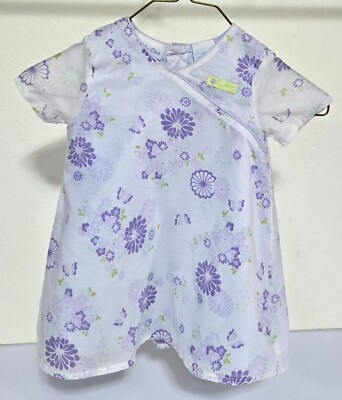 Lullaby Club Dress 6 Months Cotton Floral Lined Button Up Back Baby Soft Girl