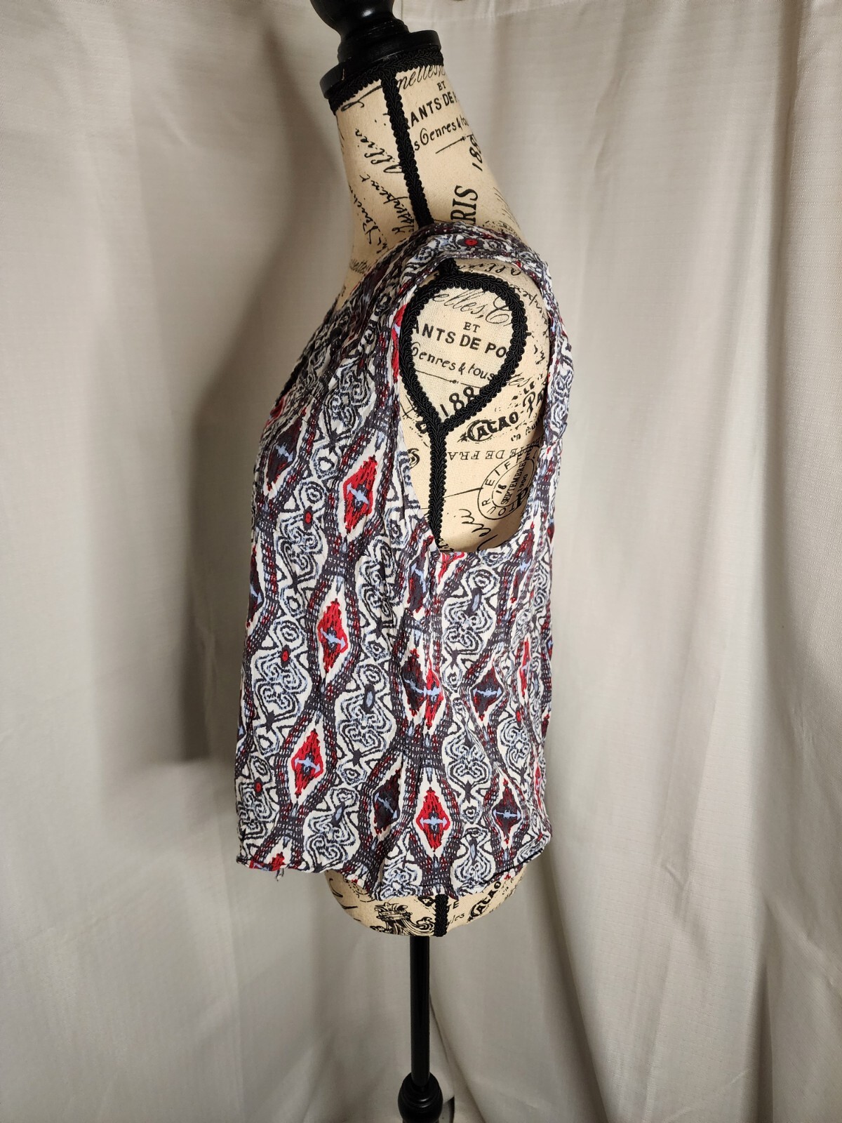 Cato Multi-Colored Geometric Print Button-Down Bl… - image 3