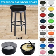 Bar Stool Cover 20" inch Round STAPLE ON Replacement Seat Top, Office, Home, Pub