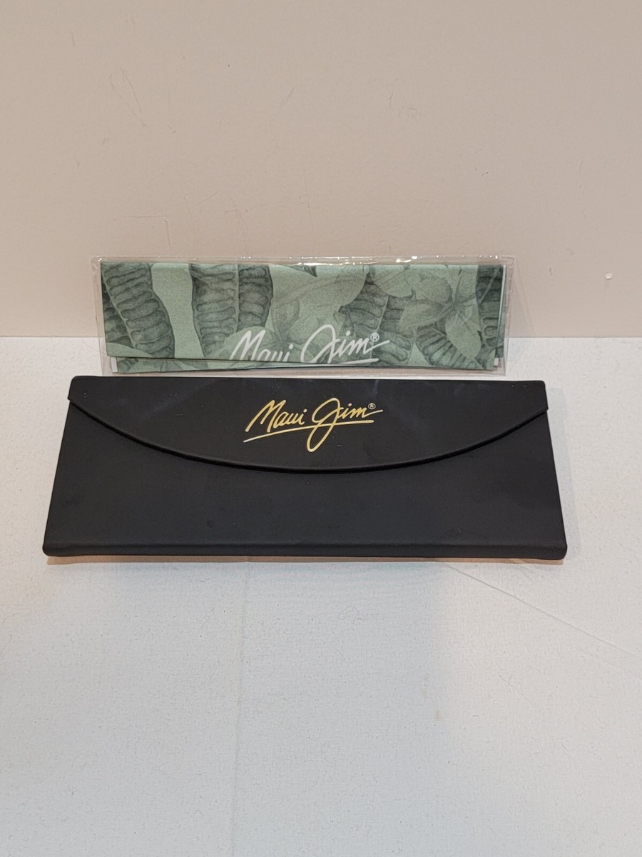 美品　マウイジム　ブラックサングラス ケース付き　ロゴ　小物 Maui Jim Black Eyeglasses / Sunglasses MAGNETIC Case - CASE