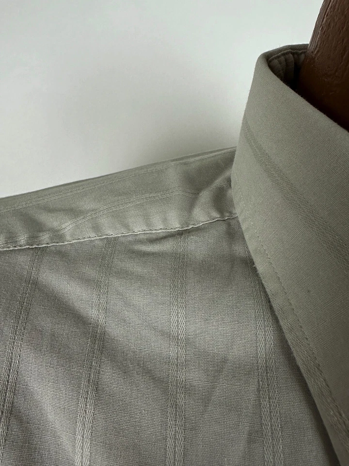 Vintage 80s Damon Shirt Men XL Slim Long Sleeve Button Up Jacquard Striped USA - Image 4 of 4