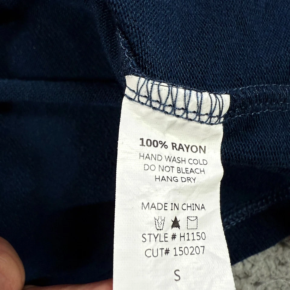 Blusa Boho Chic Filly Flair Azul Para Mujer S Floral Encaje Superpuesto Manga 3/4 Rayón Foto 4 de 4