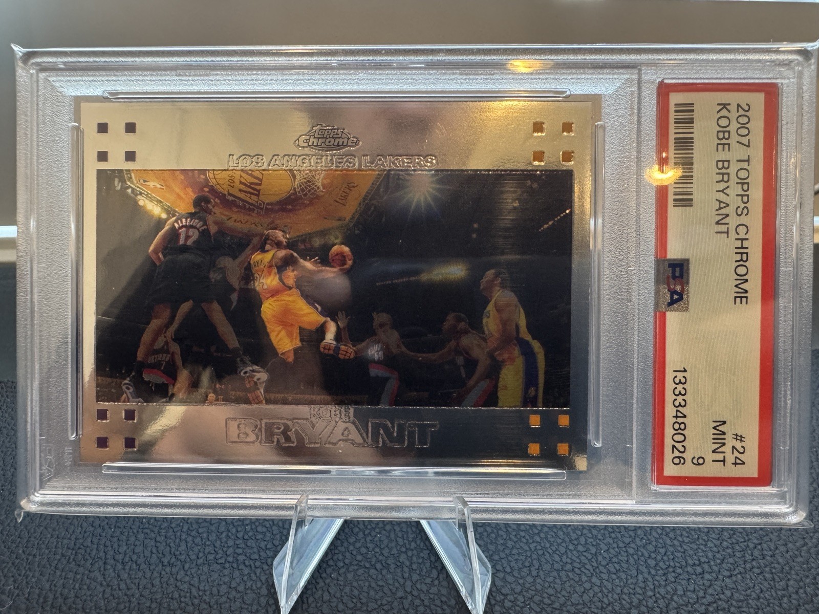 KOBE BRYANT PSA 9 2007-08 TOPPS CHROME #24 LAKERS
