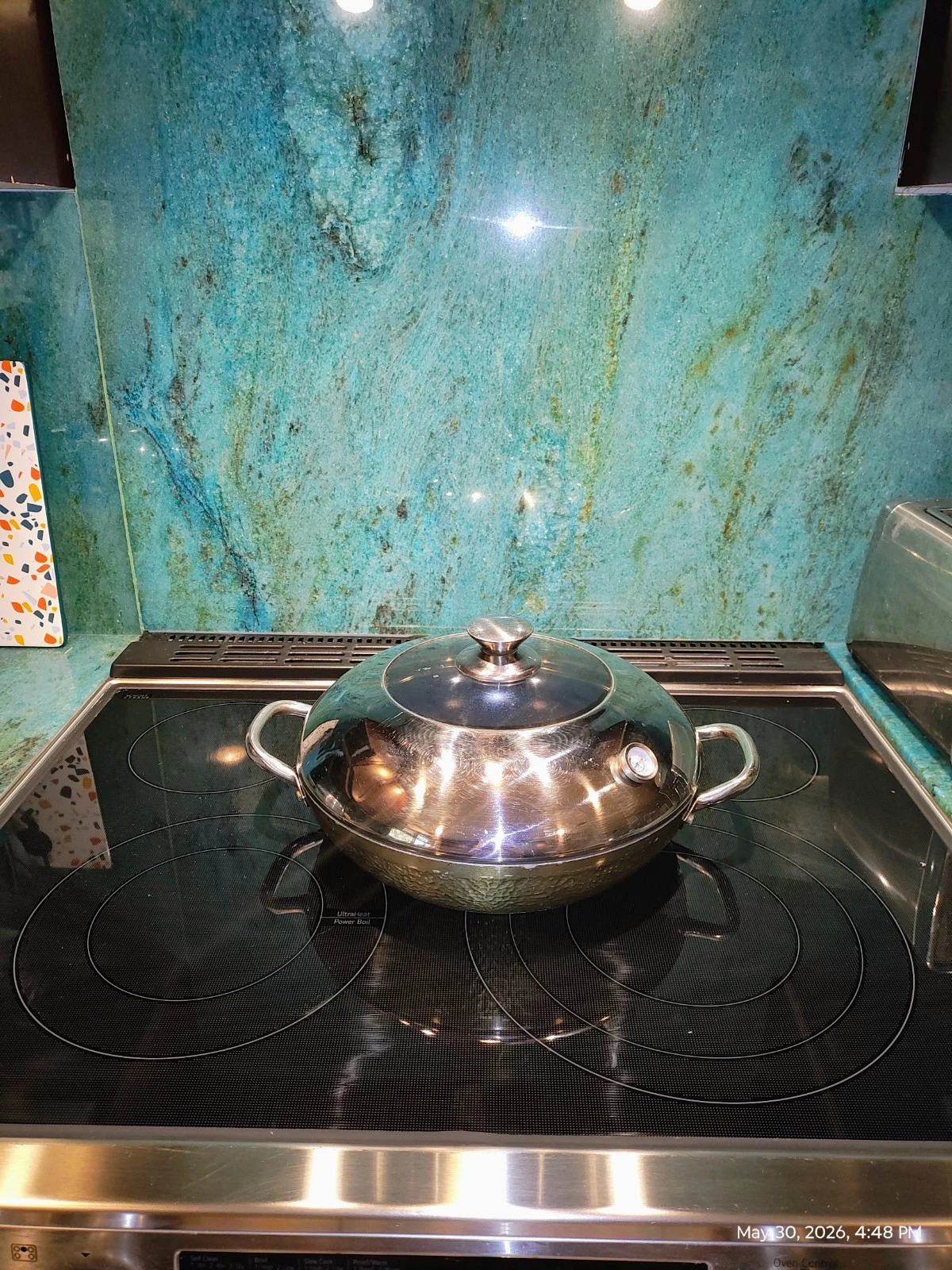 Simply Ming 12" Wok With Thermometer Lid Inclided