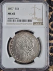 1897 Morgan Silver Dollar NGC MS65 | BU GEM White See Pics