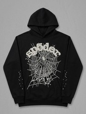 Sp5der OG Web Hoodie Black