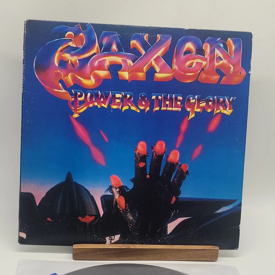 Saxon Power & And The Glory Hair Metal Record Album Vinyl LP - Image 3 of 4