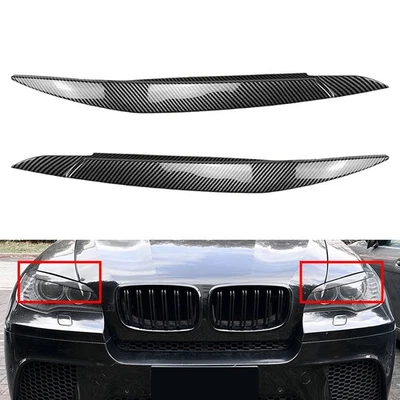 Headlight Eyebrows Eyelids Lids Cover Trim For BMW X6 E71 E72 X6M X5M E70 - Image 1 of 4