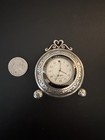 Brighton Small Desk Clock Silver Engraved Details Heart Home Decoration Untested — photo 5