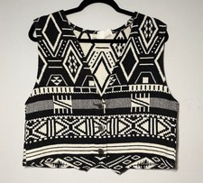 Vintage Cracker Barrel Aztec Waistcoat Vest Women's One Size Western USA Made
