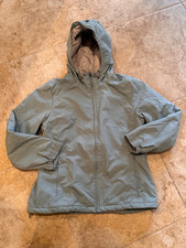 Eddie Bauer Women's L Front Zip Jacket w/ Fleece Lining Hood  Pockets