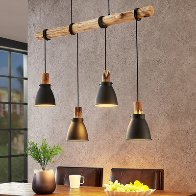 Lindby Trebale Pendelleuchte Hängeleuchte Hängelampe Lampe 4 flammig Eukalyp508