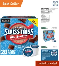Swiss Miss Milk Chocolate Hot Cocoa Pods - 28 Count K-Cup for Instant Indulgence