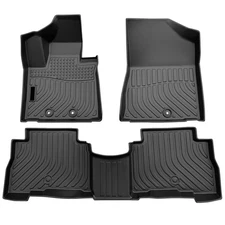 Floor Mats Liner Carpets For 2014-2015 Kia Sorento TPE Rubber All Weather 3PCS