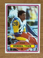1980 Topps Wendell Tyler Rookie #273 Los Angeles Rams Football Card. rookie card picture