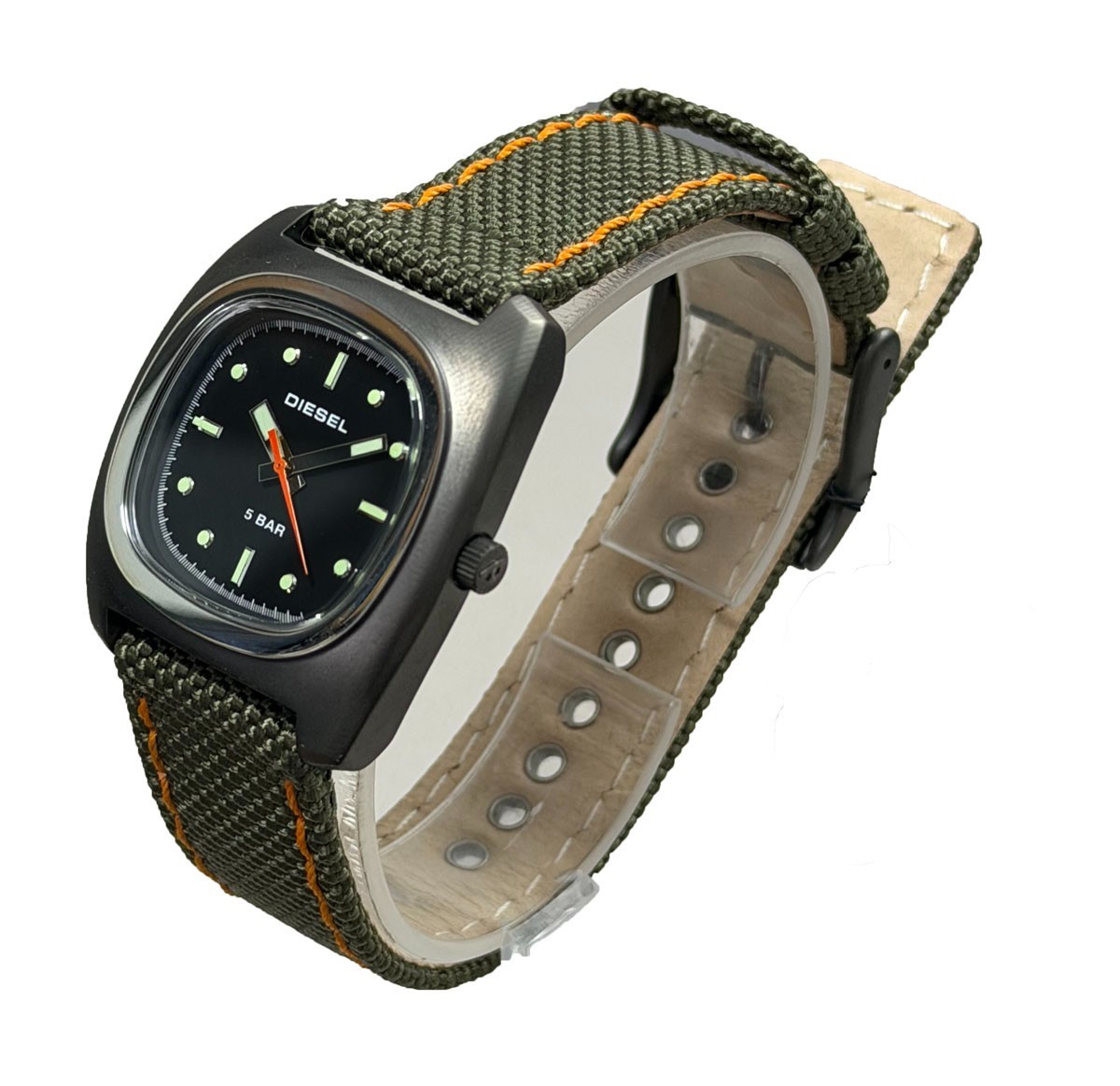 DIESEL DZ2090 Dial Black Green Fabric Men's Watch | eBay