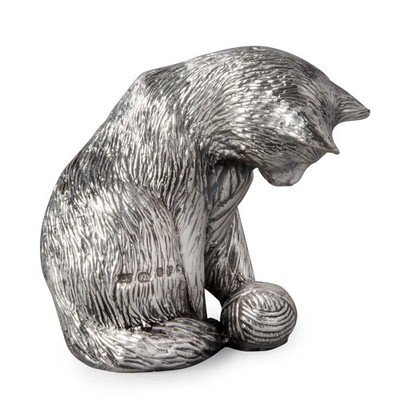 Silber KATZE - komplett gepunzt Sterlingsilber