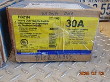 SQUARE D H321N HEAVY DUTY SAFETY SWITCH 30 A 240 VAC 250 VDC