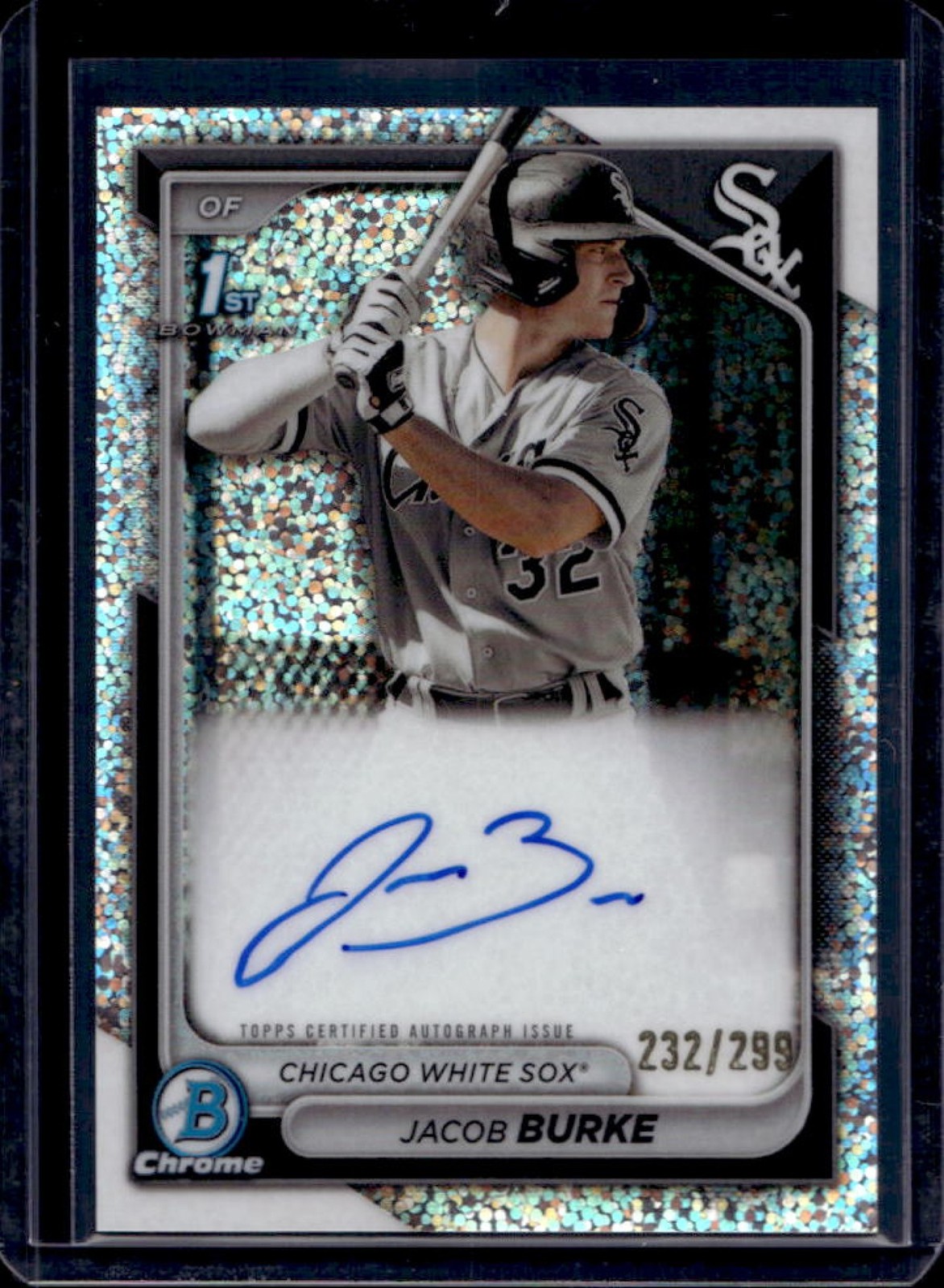 2024 Bowman Jacob Burke Chrome Auto Speckle Refractor 1st #232/299