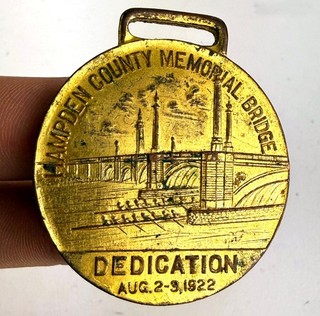 1922 Hampden County Memorial Bridge Dedication Medal