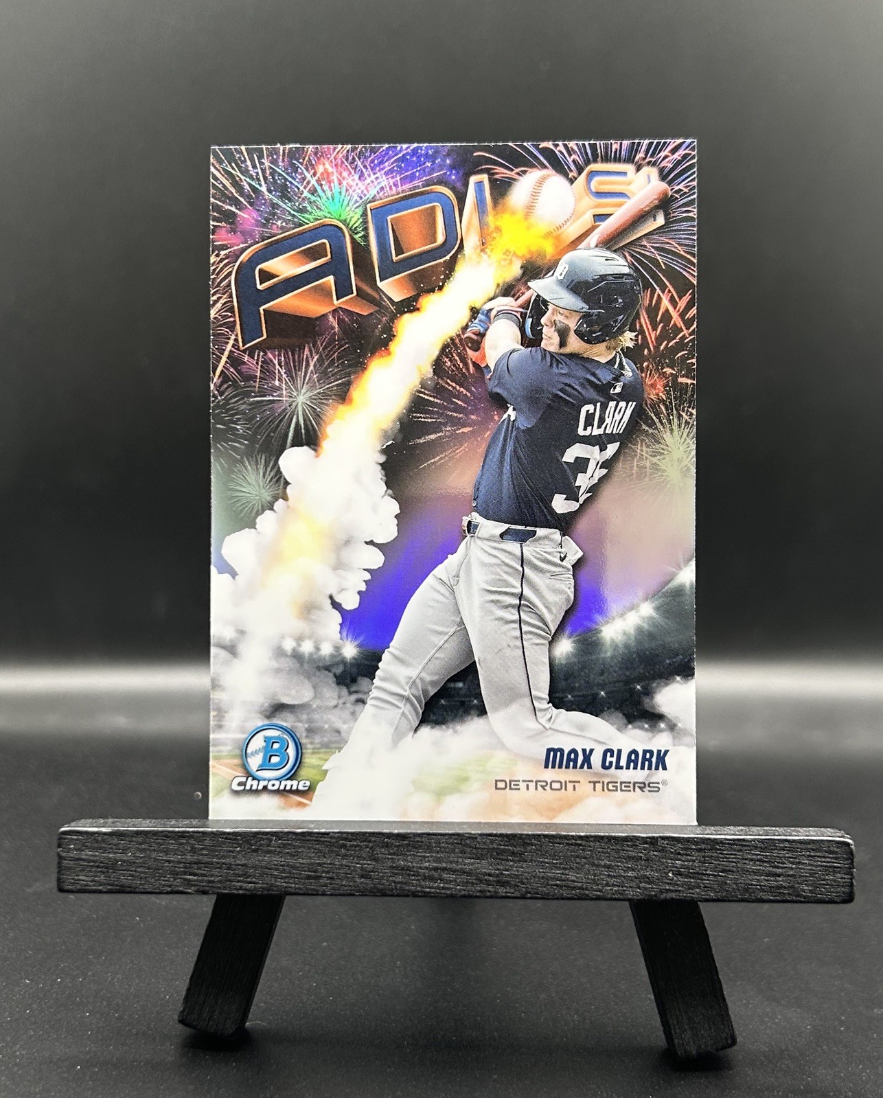 2025 Bowman Chrome Baseball Max Clark Adios Insert #AD-20 Detroit Tigers
