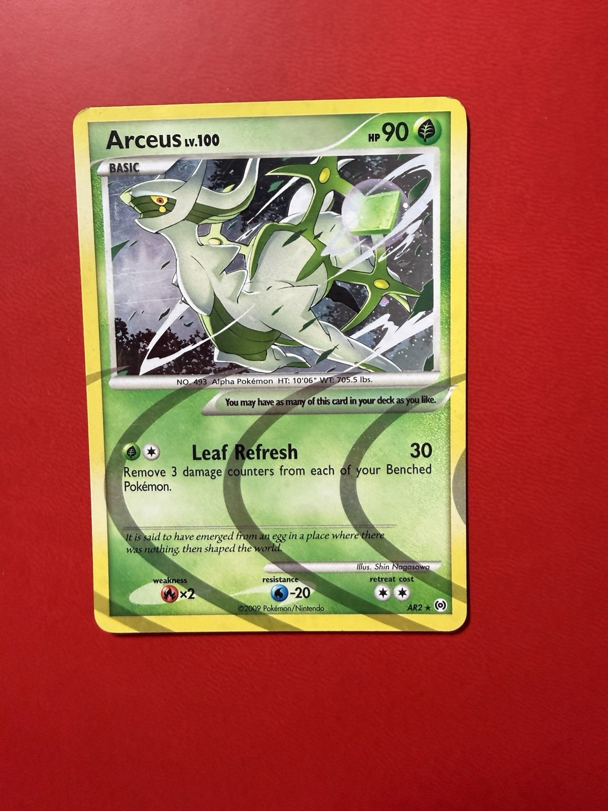 Pokemon Arceus AR2 2009 Holo Rare Platinum Arceus LP