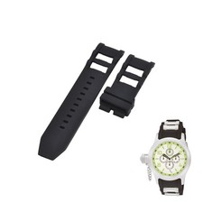 Russian Diver 1929 26mm Black Rubber Watch Strap For Invicta